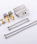 Roman Tub Faucet Brushed Nickel 2 Handle Widespread Bath Waterfall Deck Mount Tub Filler With Valve and components