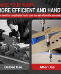 Comparison of wood drilling with Pro Grade Premium Countersink Drill Bit Set With Flip Drive For Wood 6 8 10 Sizes, Complete 4 Pack.