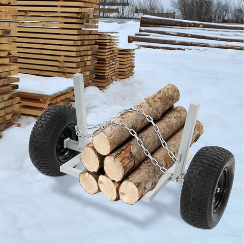 24 Inch Heavy Duty Log Holder With 1500 Lb Capacity Holds Logs Up To 20.47 Inch Diameter With Steel And Rubber Build And Chain