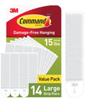 Damage Free Large Picture Hanging Strips Hold Up To 16 Pounds With 56 White Adhesive Strips In 28 Pairs No Tools Required Package
