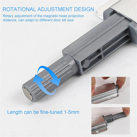 Heavy Duty Magnetic Push Latch Set 2 Pack Metal Cabinet Door Catch for Kitchen Wardrobe Push to Open Magnet System