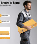Man holding handy fitted box of 22 Piece Keyway Broach Set With 4 Broaches, 5 Shims, 13 Collared Bushings And Gaskets