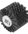 Heavy Duty 4.72 Inch Mingzhe 320# Abrasive Wire Polishing Wheel For Wood Burnishing Draw Machines High Density Aluminum Oxide Fine Polish Grit close-up.