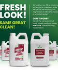 Aromatherapy Cleaning Concentrate 64 Ounce All Purpose Multi Surface Cleaner Plant Based Essential Oil Formula jug display.