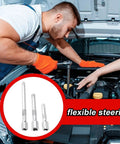 Mechanic using Three Piece Socket Extension Bar Set In Chrome Vanadium Steel With 50mm 75mm 100mm Lengths on car engine