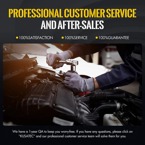 Mechanic working on engine representing professional customer service and after-sales support