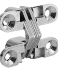Hidden Zinc Alloy Concealed Cross Door Hinge Set For Home Use Silver 2 Pack Extra Small Durable Low Profile Hinges Built To Last In Everyday Door Movements close-up