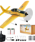 Realistic 2.4Ghz 4 Channel RC Plane With 6 Axis Gyro Stabilizer And Two Batteries Ready To Fly T28 Trainer Aircraft with accessories