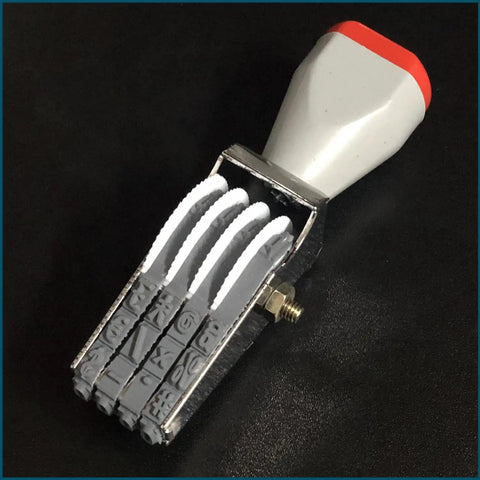 Killer 4 Digit Number Roller Stamp With Changeable Dial Wheel For Egg Dating And Custom Marking shows heavy duty rubber stamp with adjustable dials.