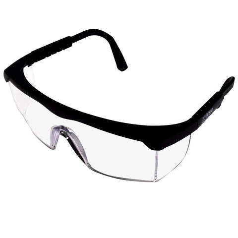 Built Different High Impact Safety Glasses With Clear Protective Lenses, Rugged Black Frames, And Secure Side Shields For Job Site Grind, Woodshop Drafting, And Factory Floor Shifts