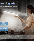 Under Cabinet Lighting With Motion Sensor And Hand Wave Activation, 120 LED Three Color Temperature Night Light