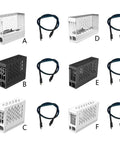 Built Legit External Egpu Dock Pcie Four Point Zero Thunderbolt Enclosure black and white versions with cables for gaming laptops.
