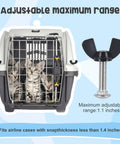 Heavy Duty Pet Carrier Door Hardware Replacement Set Featuring 24 M6 Stainless Steel Screws And 24 Twist Lock Wing Nuts For Dog Kennel Cages, showing adjustable max range with a cat crate.