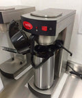 Pourover Airpot Commercial Coffee Brewer Black Stainless Steel That Brews Up To 56 Cups Per Hour 3.5 Gallons 120V Single Phase