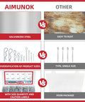 Comparison chart of rust proof stainless steel cotter pin kit pack with 558 pieces versus regular single size pins and package.