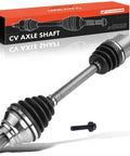 Top Notch Front Left Driver Side CV Axle Shaft Assembly For Volkswagen Golf and CC FWD Automatic Transmission shown with packaging.