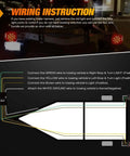 LED Trailer Light Kit wiring instructions with visible square stop turn tail side marker lights and wiring diagram.