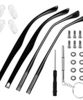 Premium Eyeglasses Repair Kit Including Two Pairs Of Replacement Arms And Legs With Non Slip Silicone Ear Tips Nose Pads Plus Full Hardware Set.