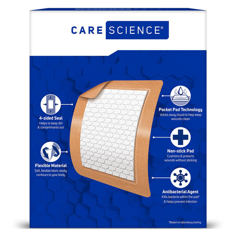 Box of Extra Large Fabric Adhesive Bandages 3x4 Inches Nonstick Breathable Flexible Wound Care For First Aid Must Have Helps Prevent Infection