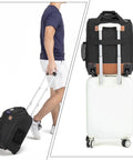 Underseat Rolling Travel Bag 17 x 13 x 8 Inches Personal Item Fits Spirit Frontier American And More Major Airlines in use