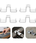 Heavy Duty Galvanized Saddle Clips For Steel Grating in silver, showcasing easy installation for industrial walkways.