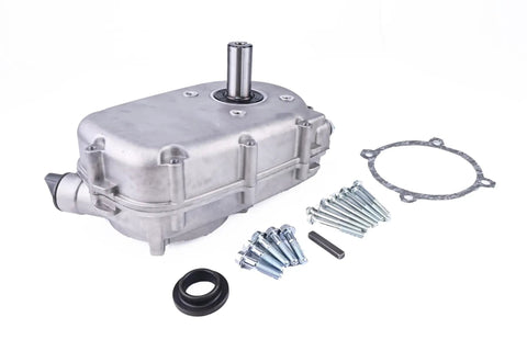 2 To 1 Reduction Gearbox With Wet Clutch ASU000631-B For Honda GX270 GX390 Engines, 25mm Shaft, Includes Bolts And Parallel Key on white background