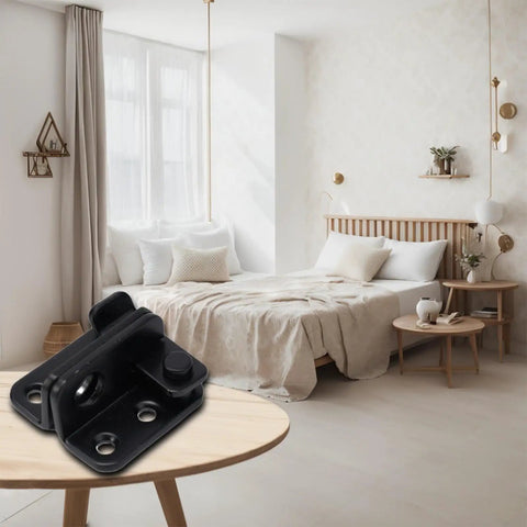 Stainless Steel Door Bolt Latch Lock For Wardrobe And Drawer Or Garden Shed Easy No Drill Install Punch Free And Simple Left Or Right Small Door Lock For Home Hardware black latch on bedside table in bedroom