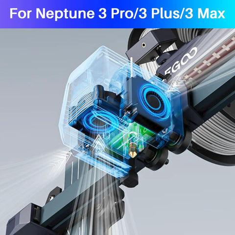 Fully Assembled Dual Gear Direct Drive Extruder For Neptune 3 Pro Plus Max 3D Printer Upgrade Quality Checked Smooth Filament Feed Slick Reliable Printing Parts Ready To Rock Right Out Of The Box