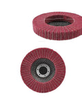 Top Grade 115mm Nylon Fiber Flap Discs For Fine Buffing And Deburring With Red 240 Grit To Polish Metal Smooth Like New Fast And Reliable Performance - round nylon disc for metal polishing.