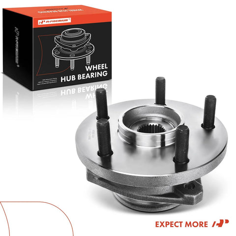 Front Wheel Bearing And Hub Assembly For Jeep Grand Cherokee 1999 2004 Five Lug Compatible With Ball Bearing next to box