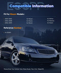 Nissan car with text about compatible models and years for Pair of Rear Wheel Hub Bearing Assembly 512201 with ABS, 5 Lug.
