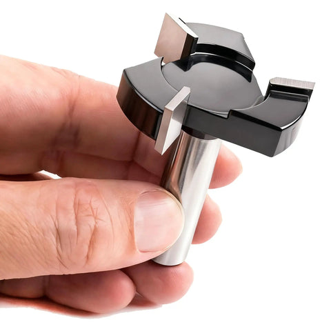 Beefy Pro Grade CNC Spoilboard Surfacing Router Bit With One Half Inch Shank And Two Inch Cutting Diameter For Slab Flattening