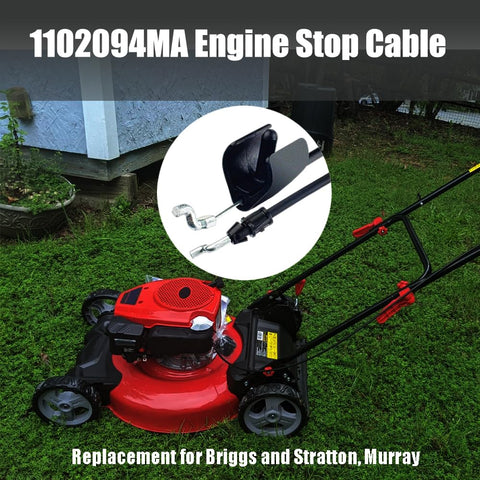 Stop Cable Replacement For Briggs And Stratton Murray Walk Behind Lawn Mower 1102094MA 43.5 Inch Conduit 51.5 Inch Wire With Z Bend Ends Direct Fit Fits 220012x92A 12969 Rotary Brake System