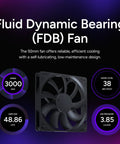 92mm Fluid Dynamic Bearing fan with 3000 RPM speed for V850 SFX Gold 850W Fully Modular ITX Power Supply