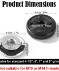 Dimensions of 2-Pack 5/8-11 Angle Grinder Flange Nuts Kit Heavy Duty Carbon Steel Self Lock Knurled Arbor Nuts