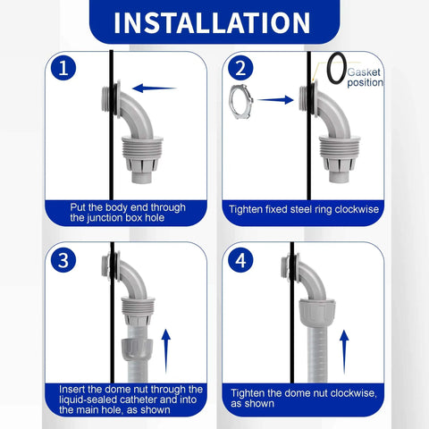 Installation guide for Flexible Liquid Tight PVC Electrical Conduit Kit Three Quarters Inch Diameter 25 Feet Outdoor