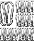 30-pack of M4 mini carabiner clips, 1.57-inch, metal spring-loaded hooks for camping backpacks and keychains
