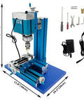 Slick Mini Milling Machine With 20000 RPM Motor, Heavy Duty 3 Axis Benchtop Drill Press For Metal And Wood Projects, 60 Watt Precision Tool, blue design with accessories.