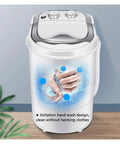 Portable Mini Washing Machine Single Tub Two Kg Capacity Perfect For College Dorms And Small Apartments featuring imitation hand wash design.