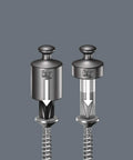 Details of screw heads from the Kraftform Big Pack 300 14 Piece Pro Grade Screwdriver Set With Ergonomic Multi Component Handle Includes Slotted Phillips Pozidriv And Torx Bits.