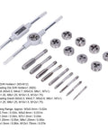 Tap Die Set With Tool Steel Threading Kit For DIY Car Repair And Model Processing Built Tough Cast Iron And Aluminum Tapping Power Tools For Mechanical Transmission And Thread Cutting Projects, M3-M12