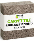 Stack of Walk In The Park Plush Carpet Tiles With Built In Padding 18x18 Peel And Stick Flooring Squares Pack Of 10