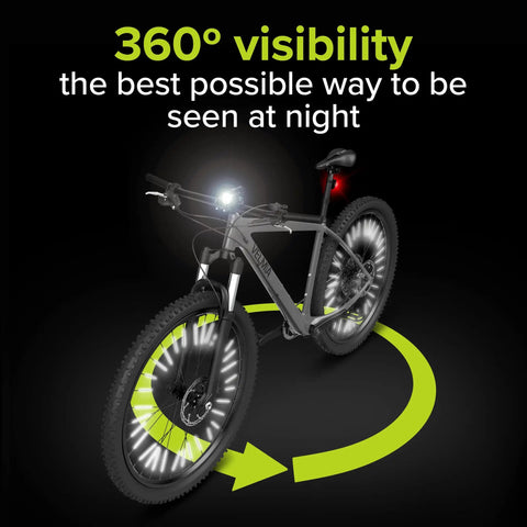 Bike Spoke Reflectors For Night Riding With 360 Degree Visibility Easy Mounting 3M Scotchlite Reflective Material German Made Quality