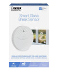 Smart Wi-Fi Glass Break Sensor With Audible Alarm, Battery Powered, No Hub Needed, Indoor Use Only - 24/7 Home Security With Mobile App Alerts, Wireless Window Break Detector For Instant Notifications. White round sensor box, 1 pack