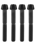 Titanium M6x45mm Hex Socket Cap Screw DIN 912 Black 6AL4V Ti Bolt With Tapered Head 1mm Pitch M6 Thread Lightweight High Strength Fastener Pack Of 4