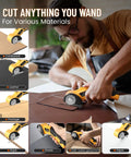 Electric Scissors With Led Light High Efficiency Brushless Motor 2000 Mah Battery Tungsten Steel Blade Cordless Power Cutter For Cardboard Carpet Cloth And Wire Rope Cutting Tool Yellow cutting cardboard and leather