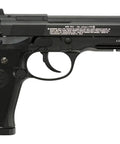 92A1 CO2 Full Auto BB Pistol With Blowback Badass All Metal Frame side view, showcasing grip and trigger.
