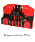 58 Piece Clamping Kit For T Slot Fixtures Three Eighths Inch With Nuts Bolts And Step Blocks For Milling CNC Machine Built Tough