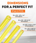 Gas Fuel Line Hose Kit For Small Engines Four Size Tubing Pack Each Four Feet I.D. x O.D. 1/8 x 3/16, 3/32 x 3/16, 1/8 x 1/4, 0.08 x 0.14 Inches Ideal For Chainsaws, Lawns, Trimmers, Weed Eaters And Blowers product dimensions