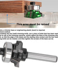 Cool Keenso 4 Flute Solid Carbide Roundover Router Bit showing trimming knife adjustment for wood edging projects.